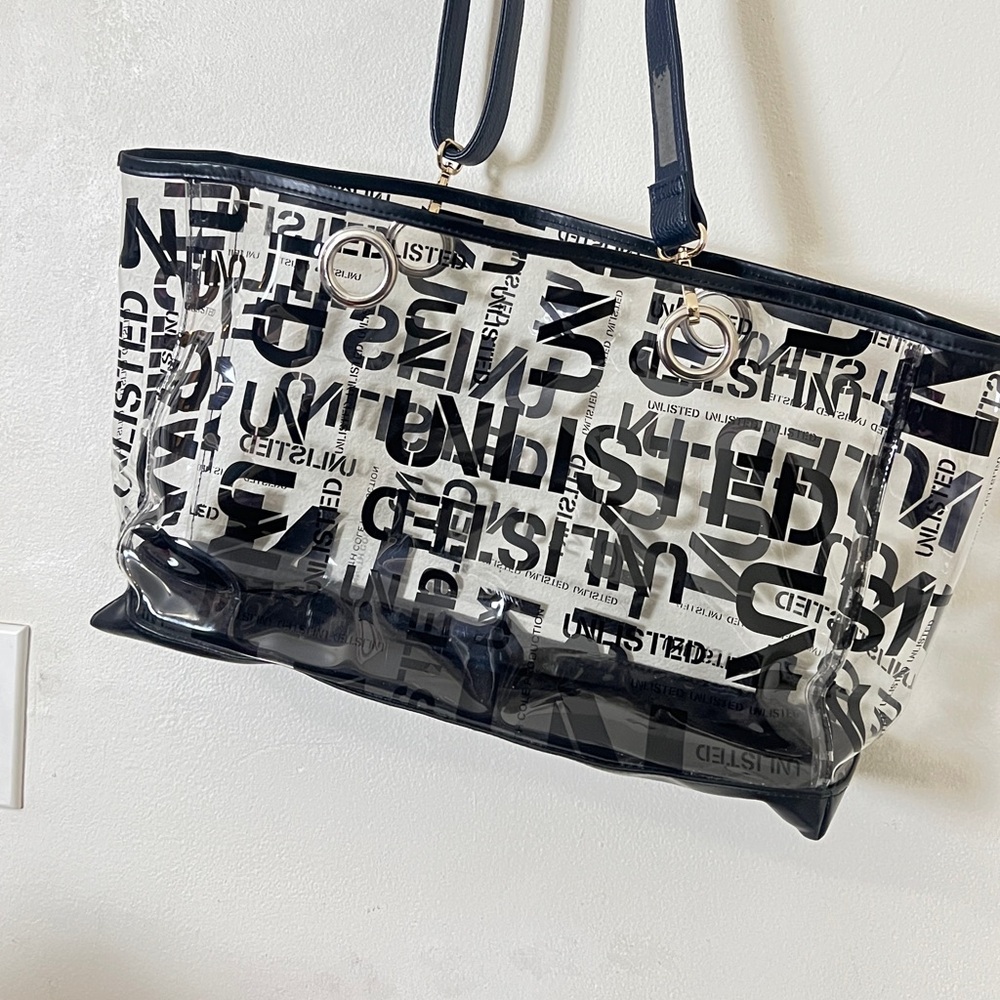 Unlimited Logo Detailed And Detachable Interior PVC Tote. Black - Picture 6 of 15